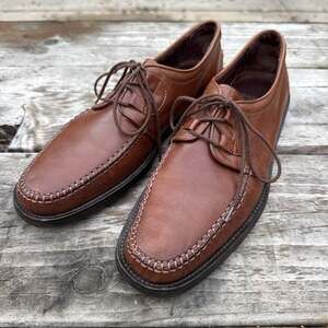 ET Wright Men's 10 AA Brown Leather Lace Up Oxford Dress Shoes